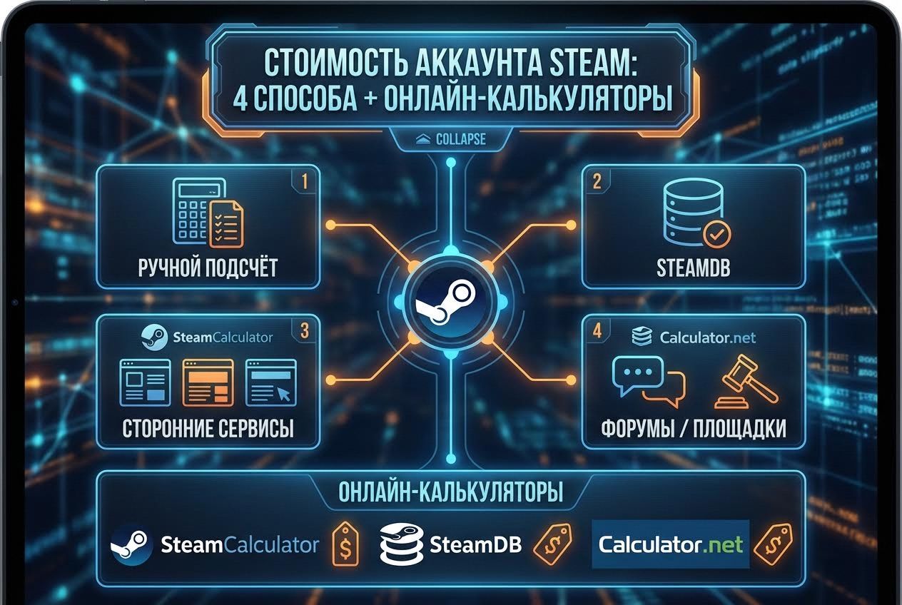 Стоимость аккаунта Steam — 4 способа узнать цену 2025